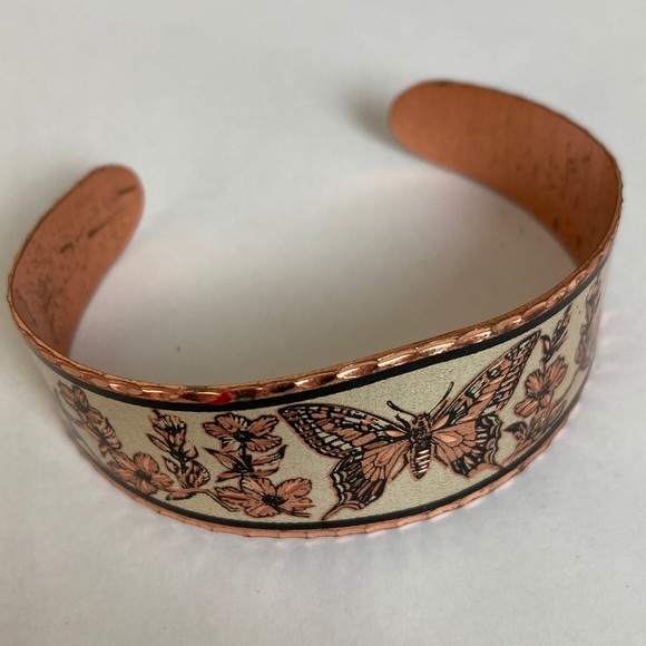 Vintage Copper Colored Boho Butterfly Bracelet